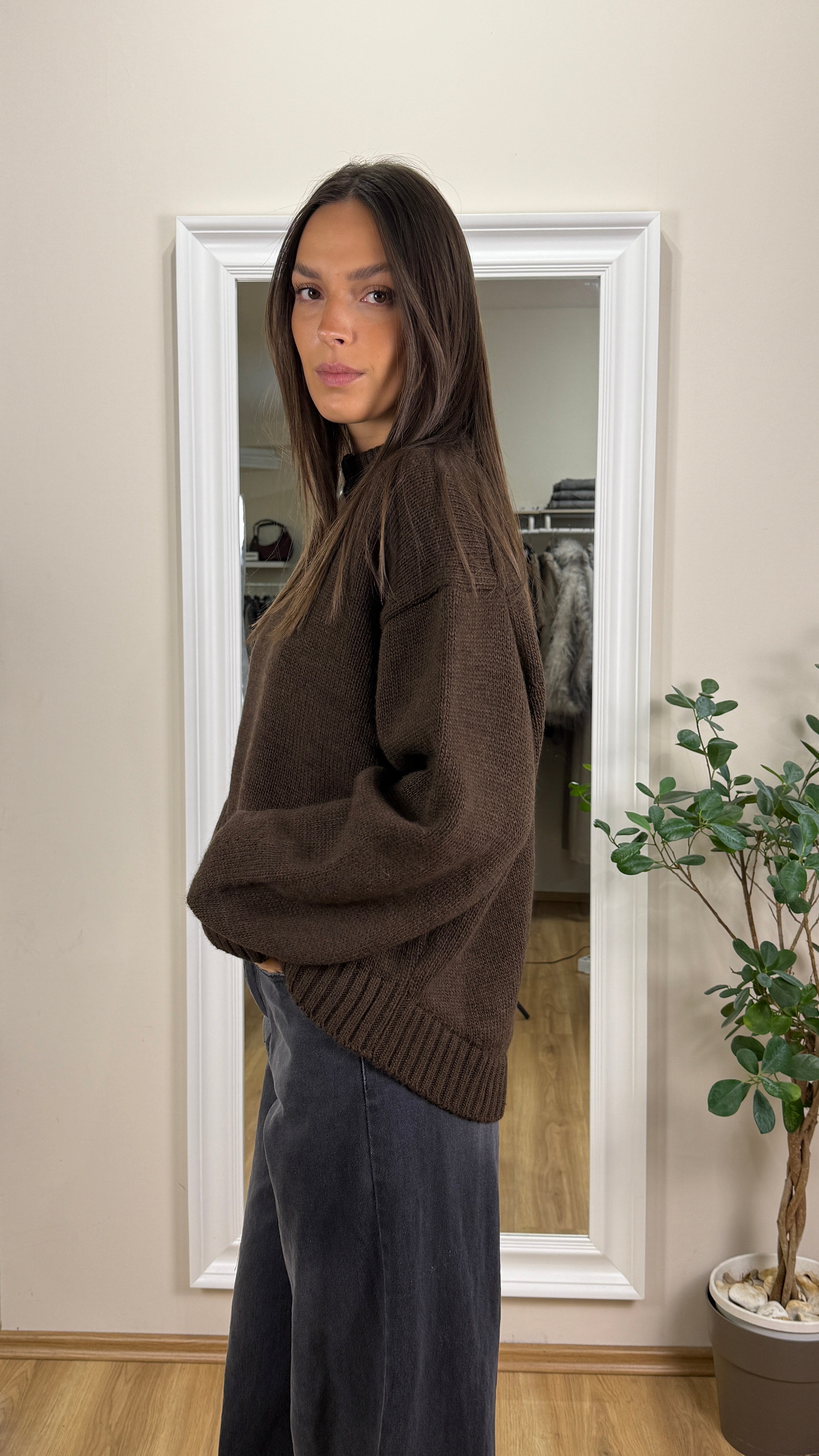 Maglione girocollo over.