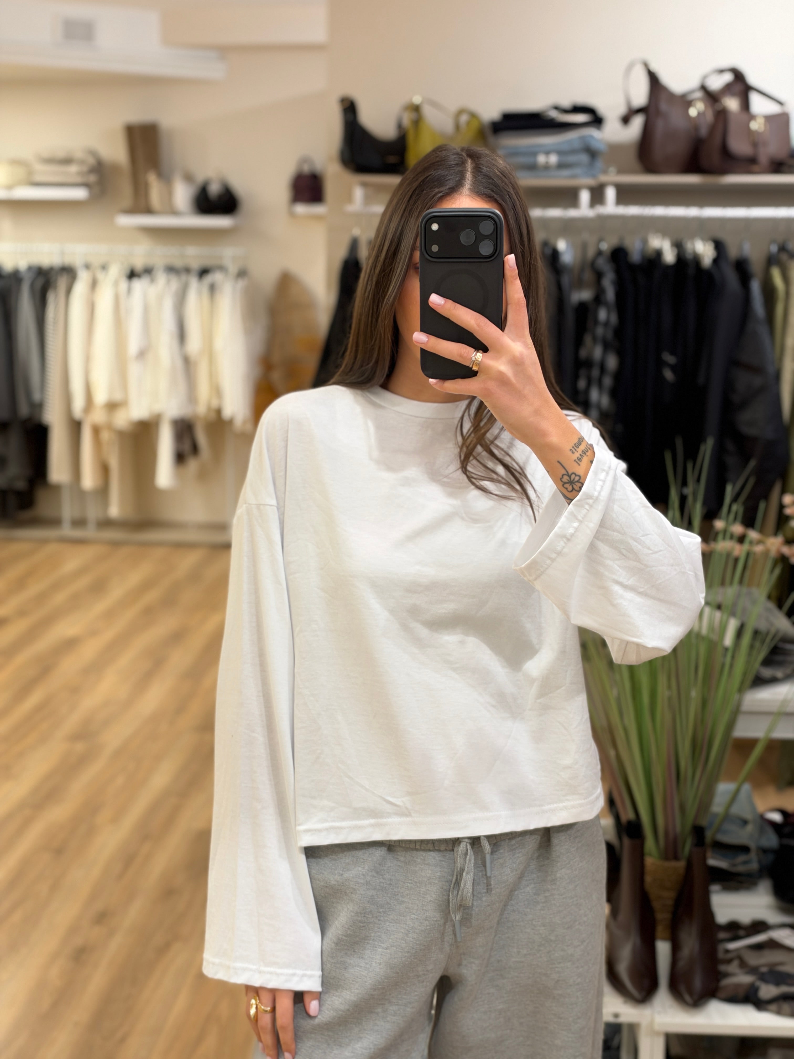 T-shirt long in cotone.