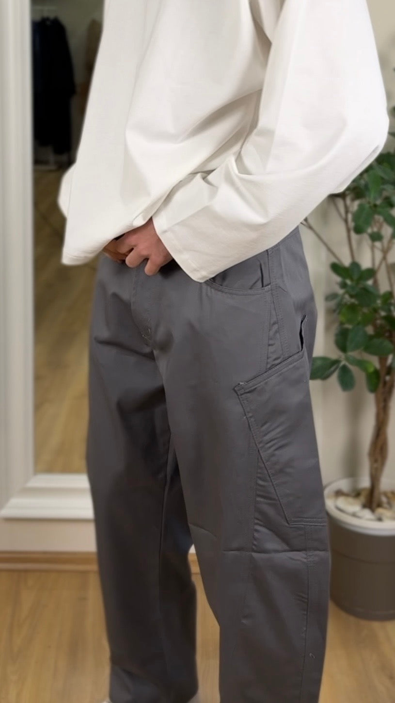 Jeans cargo Balloon grigio.