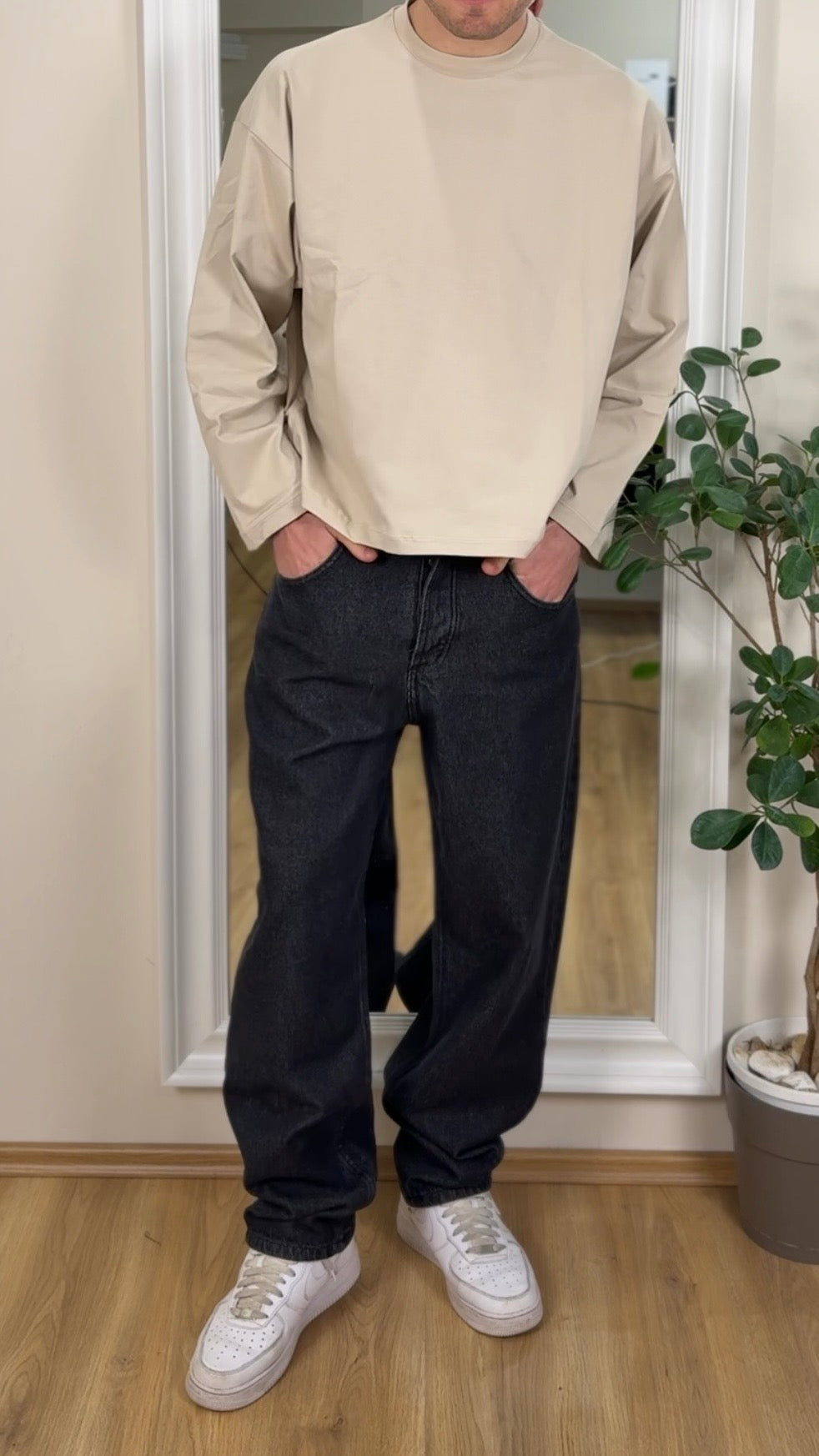 Jeans nero balloon .