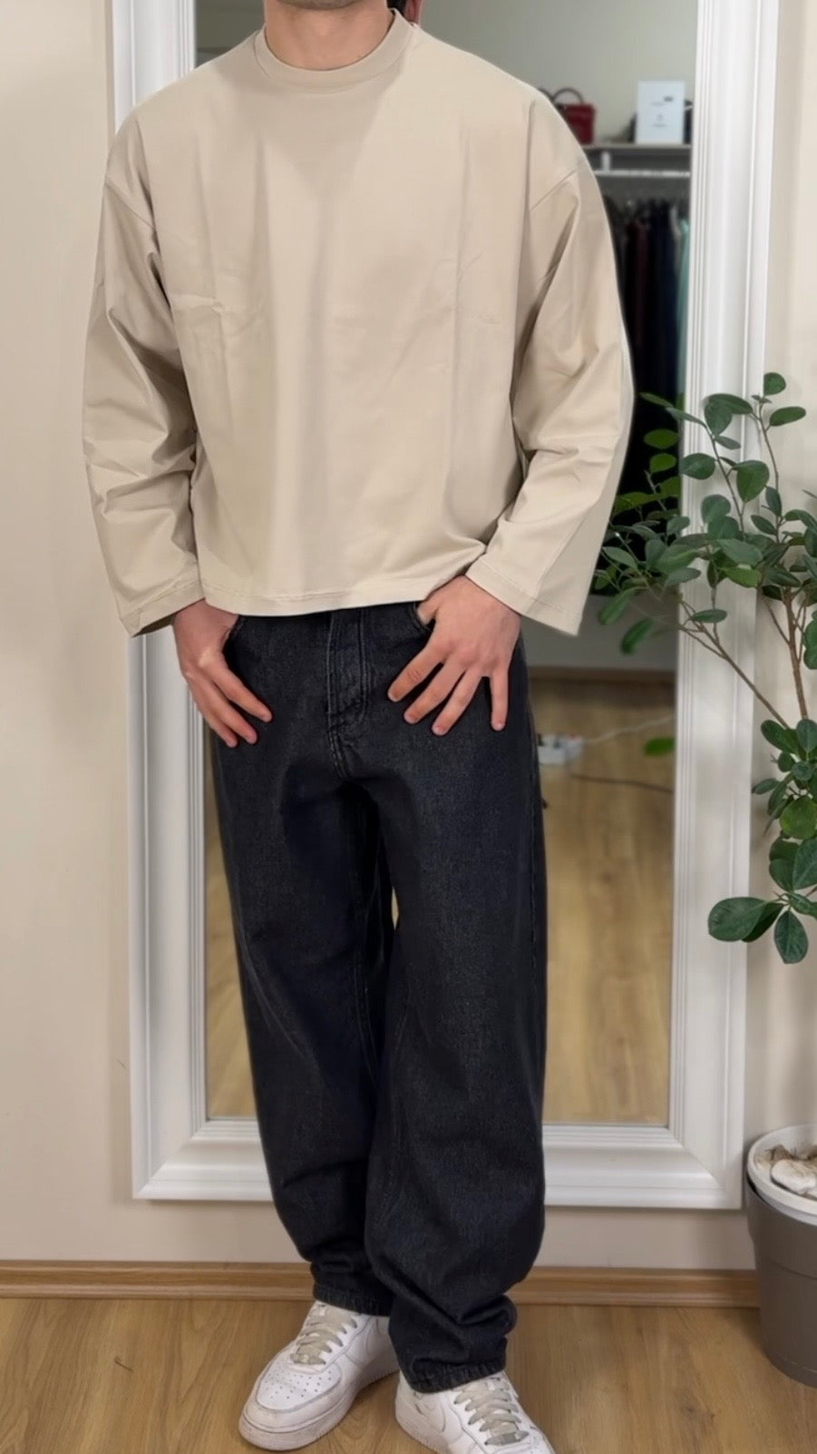 Jeans nero balloon .