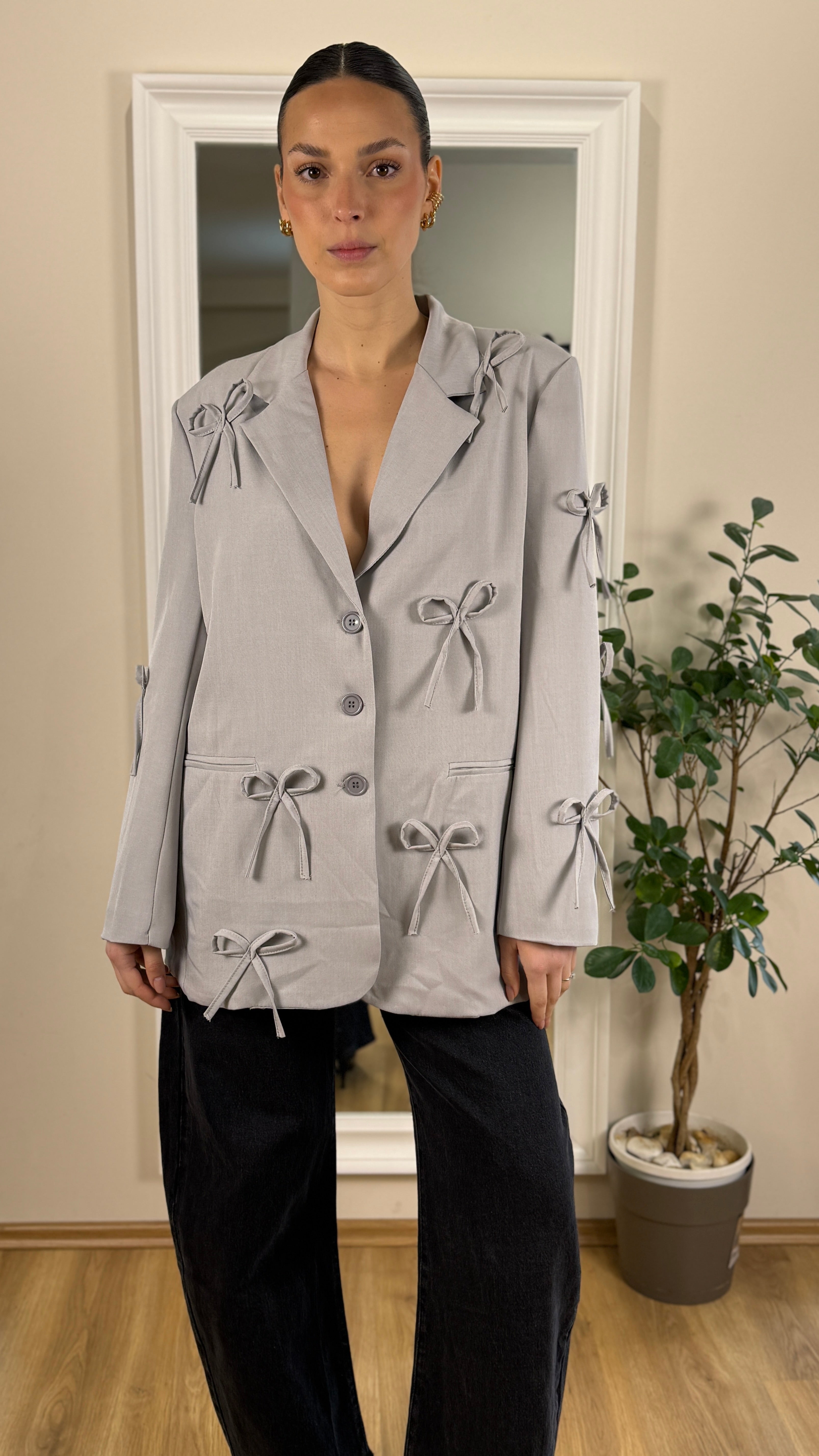 Blazer over con fiocchi.