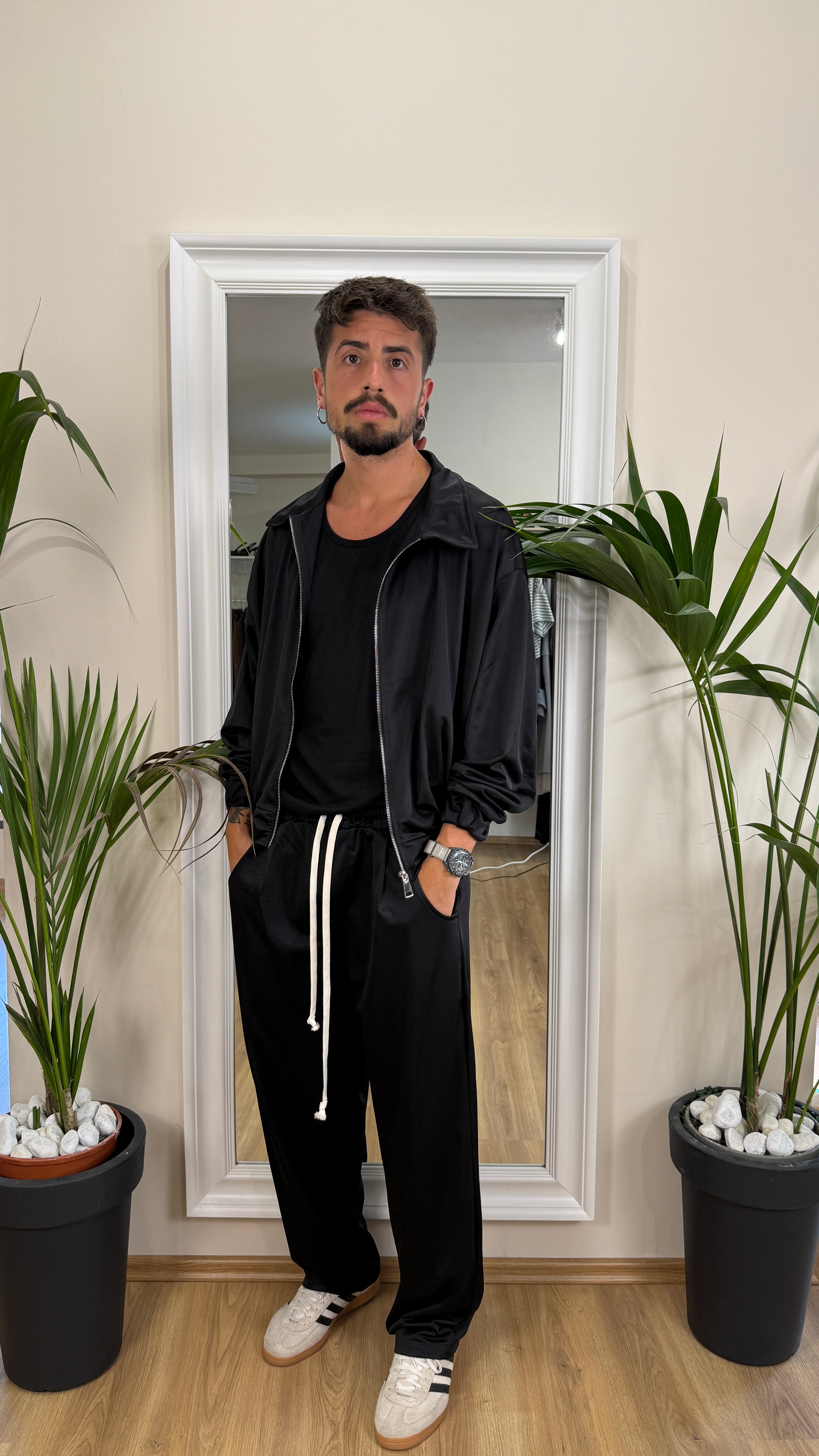 Coordinato acetato loose fit.