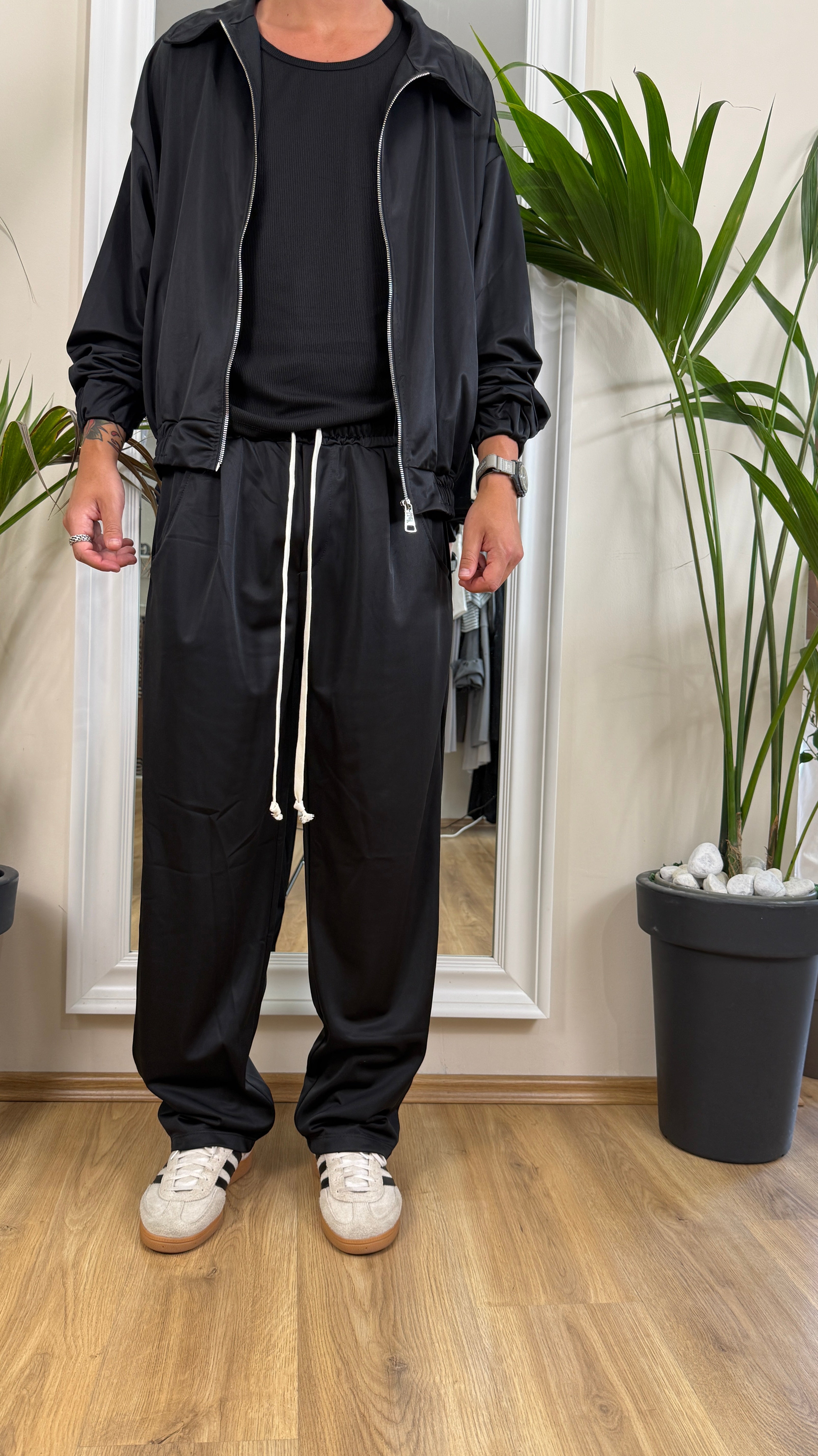 Coordinato acetato loose fit.